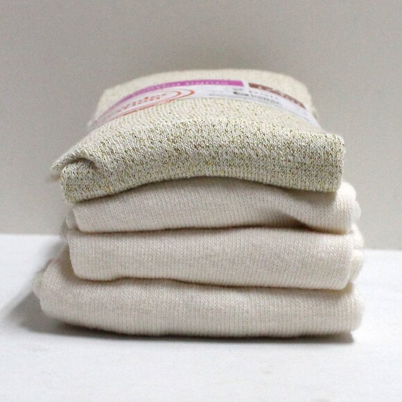 2 Pair Wonder Nation Girls Medium 7-10 Heavyweight Footed Tights 1 Gold 1 Ivory - Picture 4 of 6